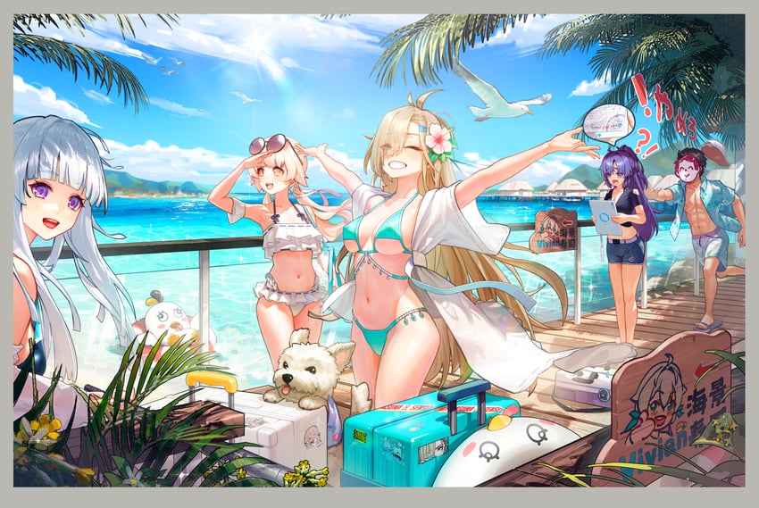 sensei, yuuka, doodle sensei, asuna, noa, and 2 more (blue archive) drawn by nereus_(ta03545)