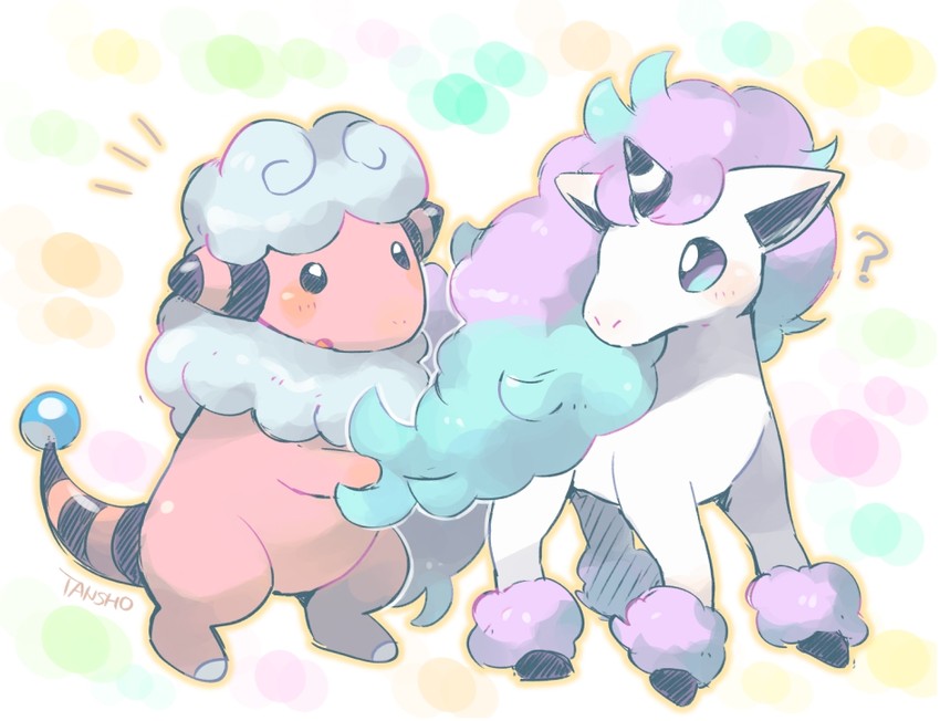 galarian ponyta and flaaffy (pokemon) drawn by tansho