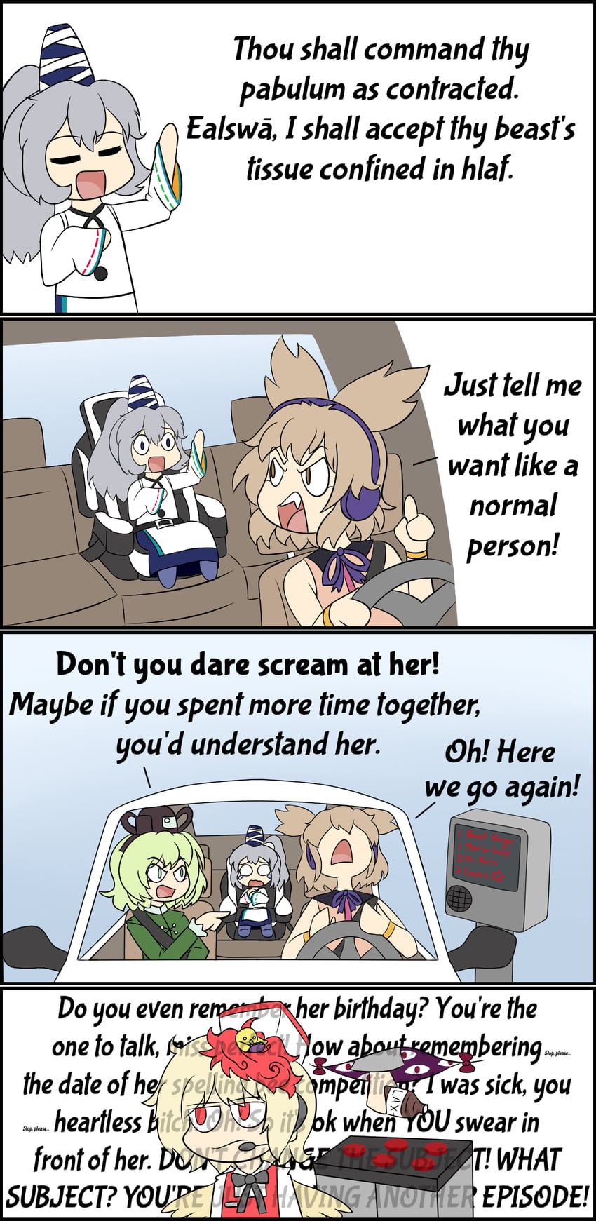 yakumo yukari, toyosatomimi no miko, mononobe no futo, soga no tojiko, and niwatari kutaka (touhou) drawn by pierrelucstl