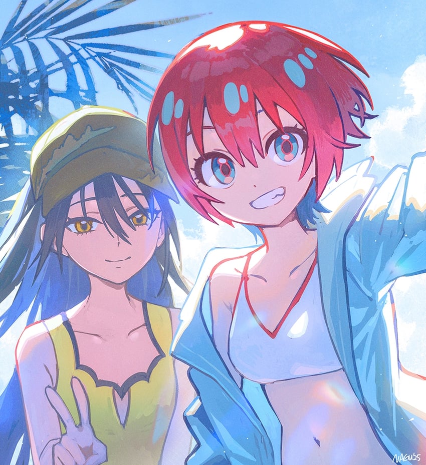 amate yuzuriha and nyaan (gundam and 1 more) drawn by nagu