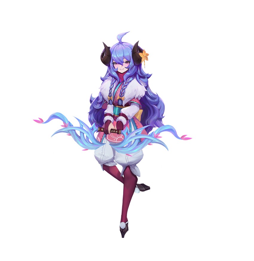 kindred, lamb, and spirit blossom kindred (league of legends) drawn by steve_zheng