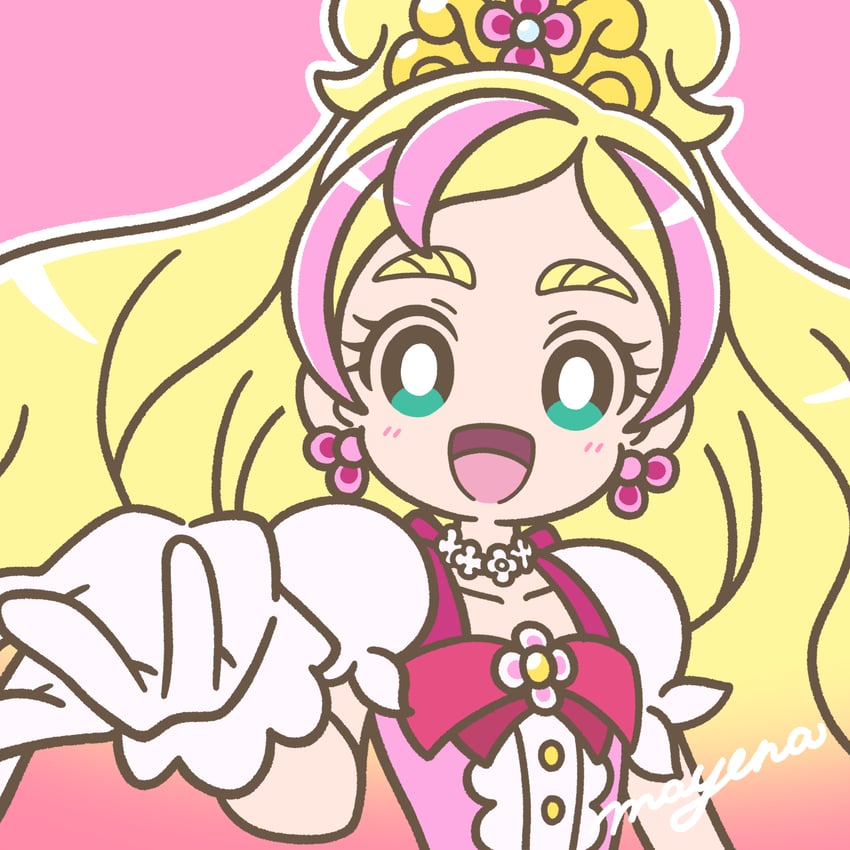 haruno haruka and cure flora (precure and 1 more) drawn by mayena
