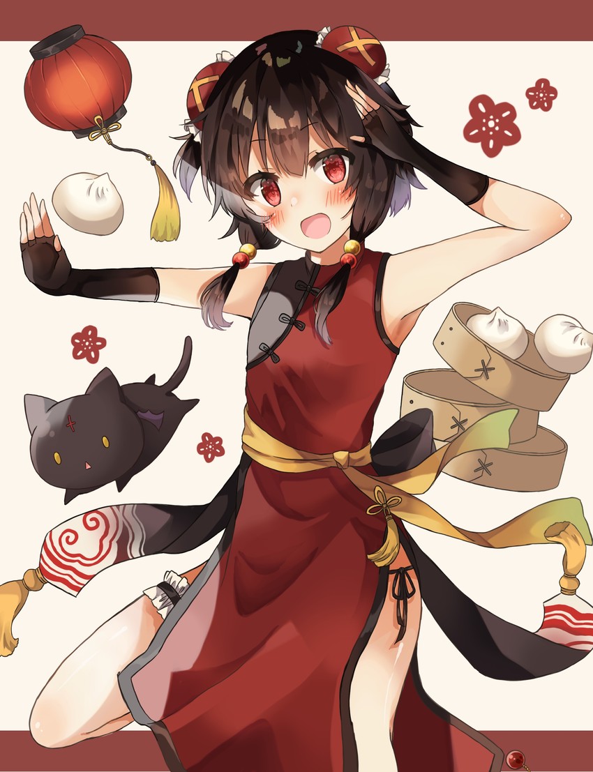 megumin and chomusuke (kono subarashii sekai ni shukufuku wo!) drawn by yuno_(suke_yuno)