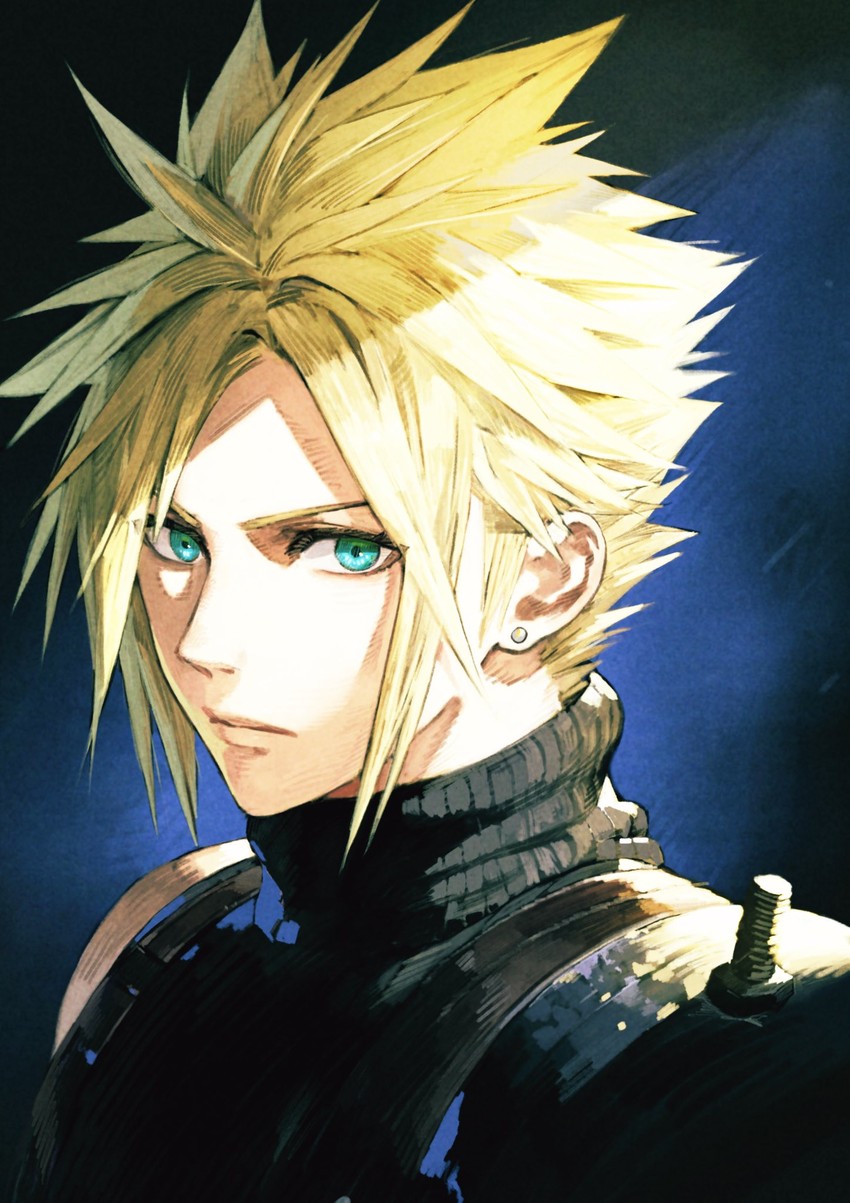 cloud strife (final fantasy and 2 more) drawn by jun_(navigavi)
