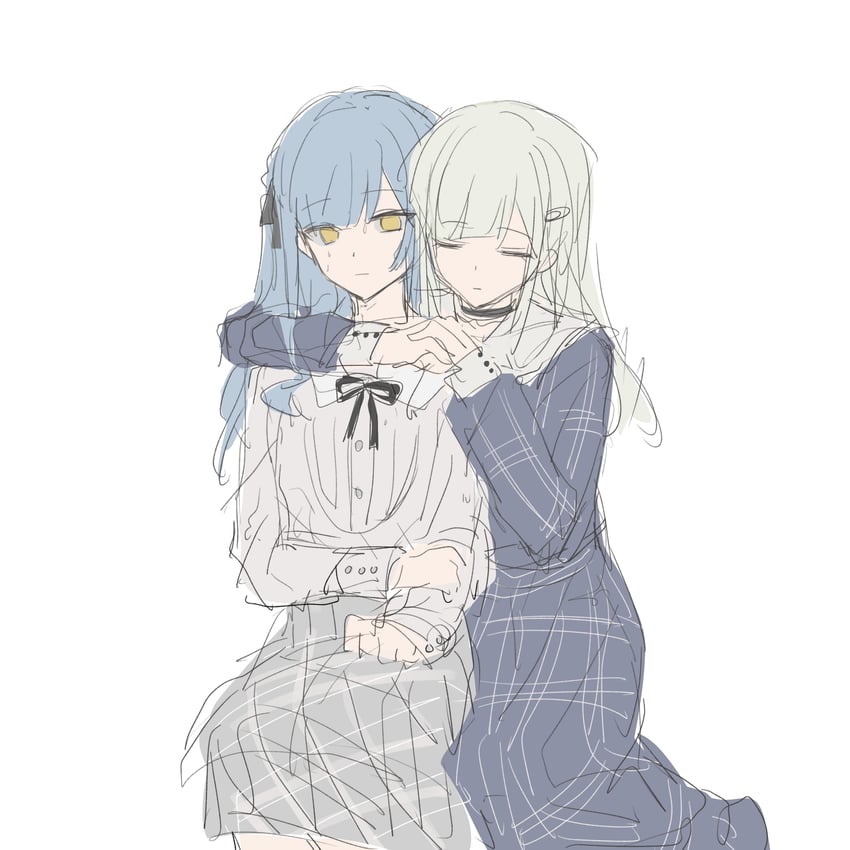 togawa sakiko and wakaba mutsumi (bang dream! and 1 more) drawn by marui89376177