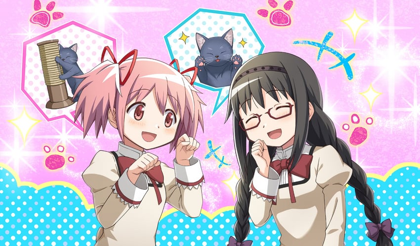 akemi homura and kaname madoka (mahou shoujo madoka magica and 1 more)