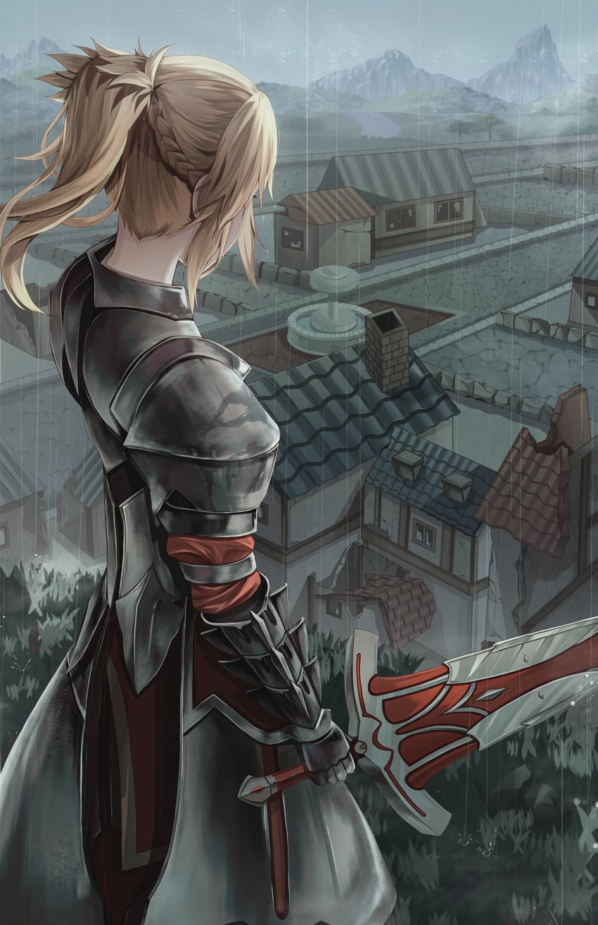 mordred (fate and 1 more) drawn by hwa_n01