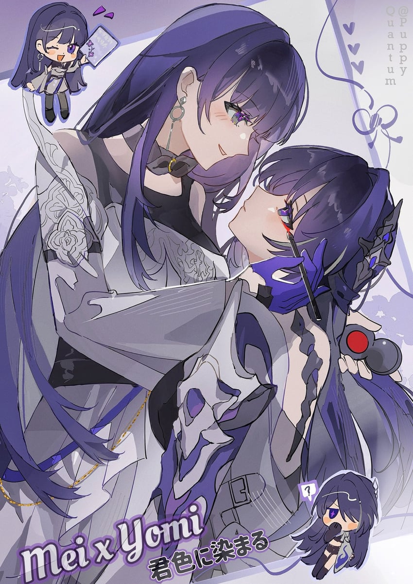 acheron, raiden mei, and sawashiro miyuki (honkai and 2 more) drawn by d-aprken