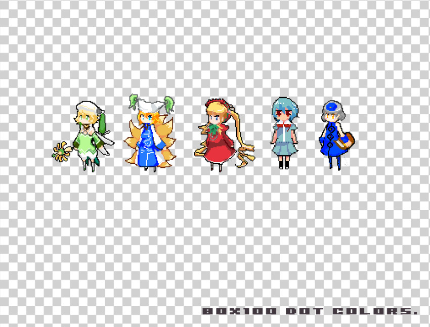 yakumo ran, ayanami rei, shinku, elizabeth, and atoli (touhou and 6 more) drawn by egawa_rui