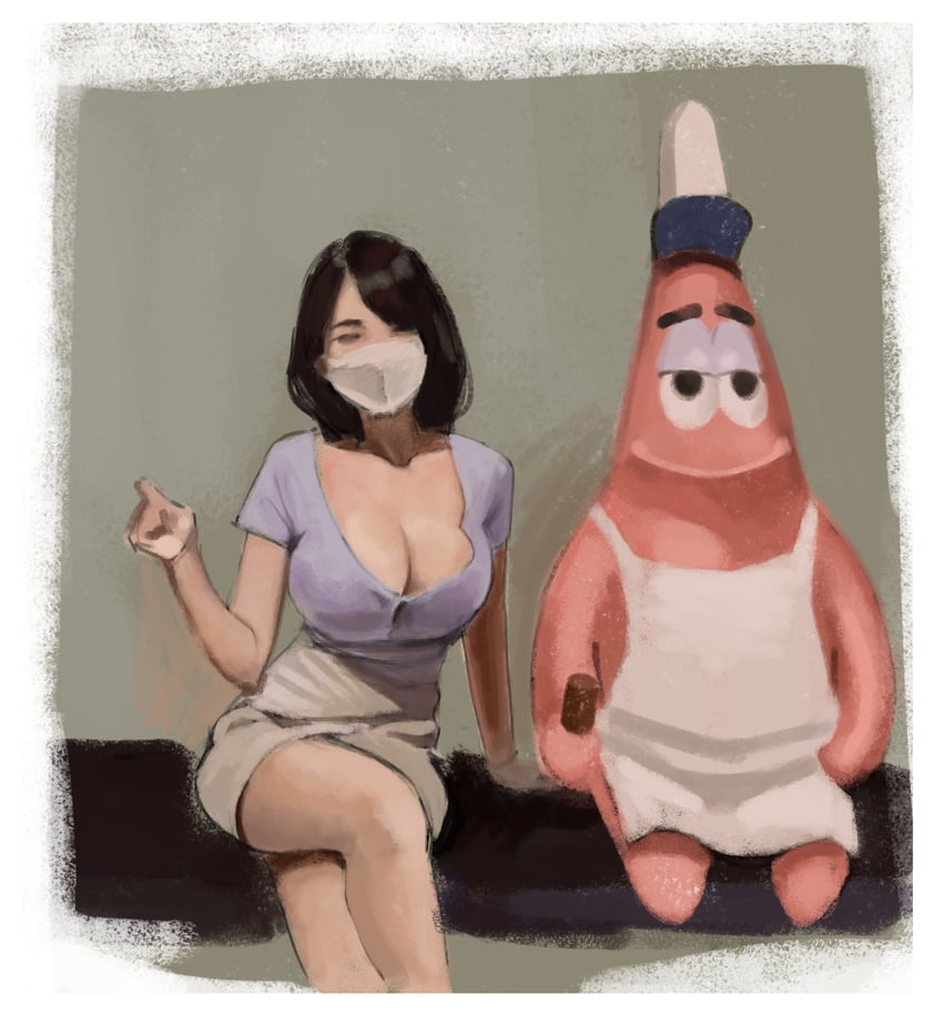 patrick star (original and 1 more) drawn by sza217uu