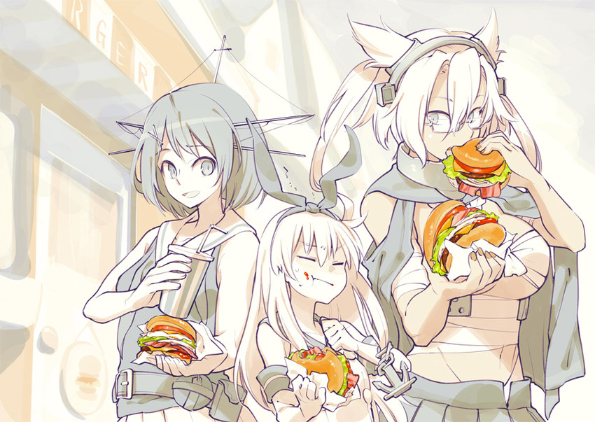 shimakaze, musashi, and maya (kantai collection) drawn by nakatani_nio
