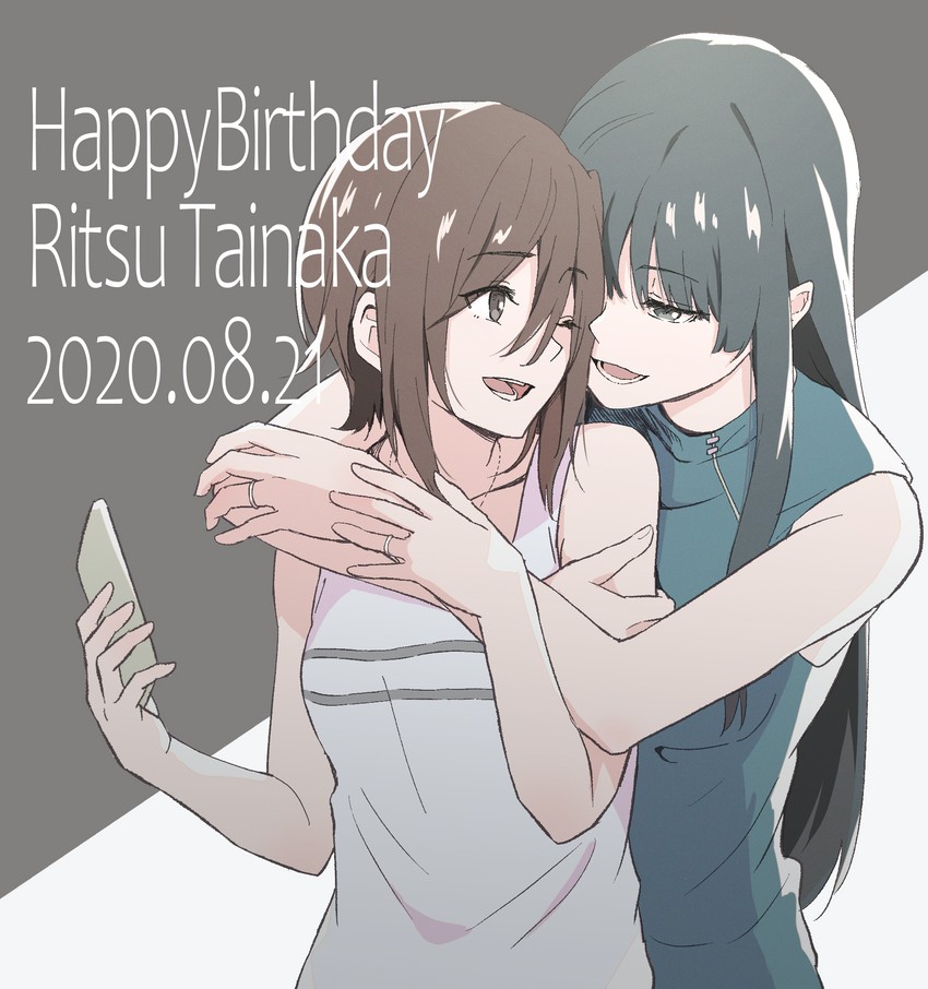 akiyama mio and tainaka ritsu (k-on!) drawn by zasshu_tamashii