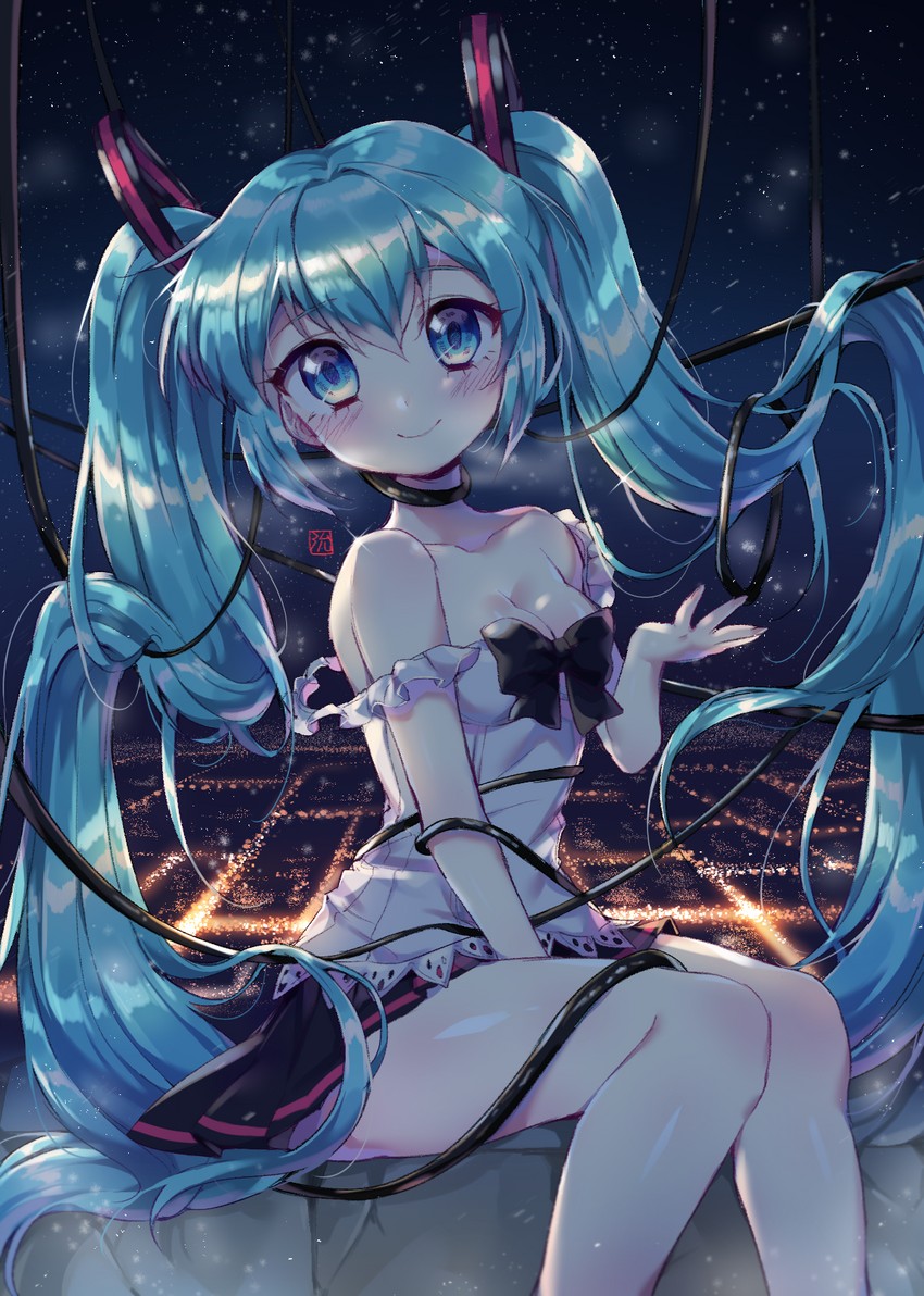 hatsune miku (vocaloid and 1 more) drawn by marin704