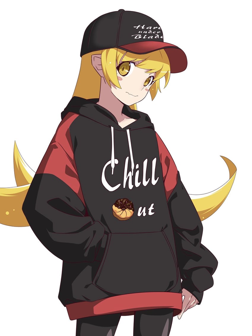 oshino shinobu (monogatari and 1 more) drawn by guchiknight
