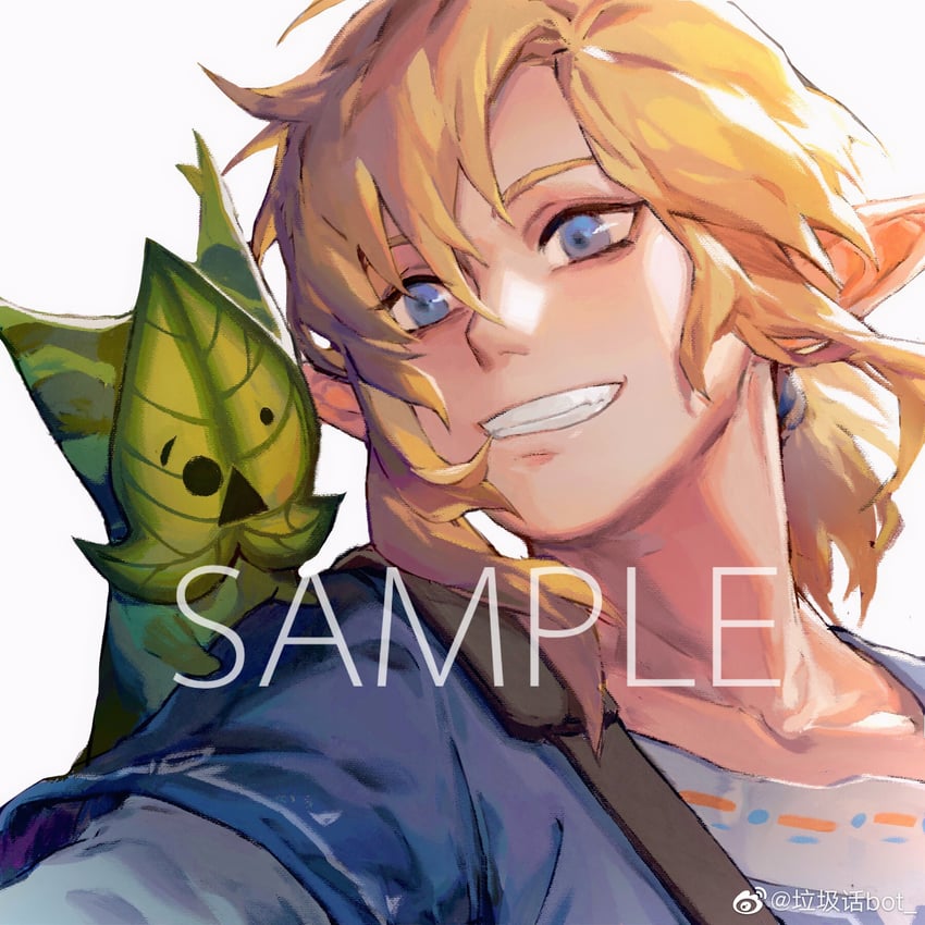 link and korok (the legend of zelda and 1 more) drawn by creamyghost