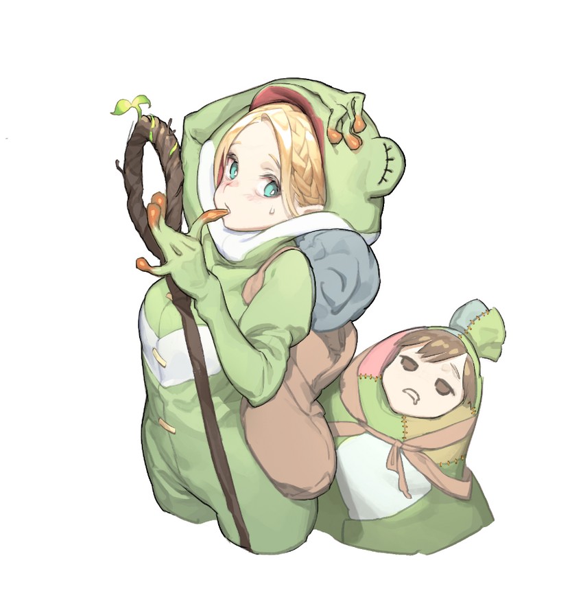 marcille donato and chilchuck tims (dungeon meshi) drawn by kmpym