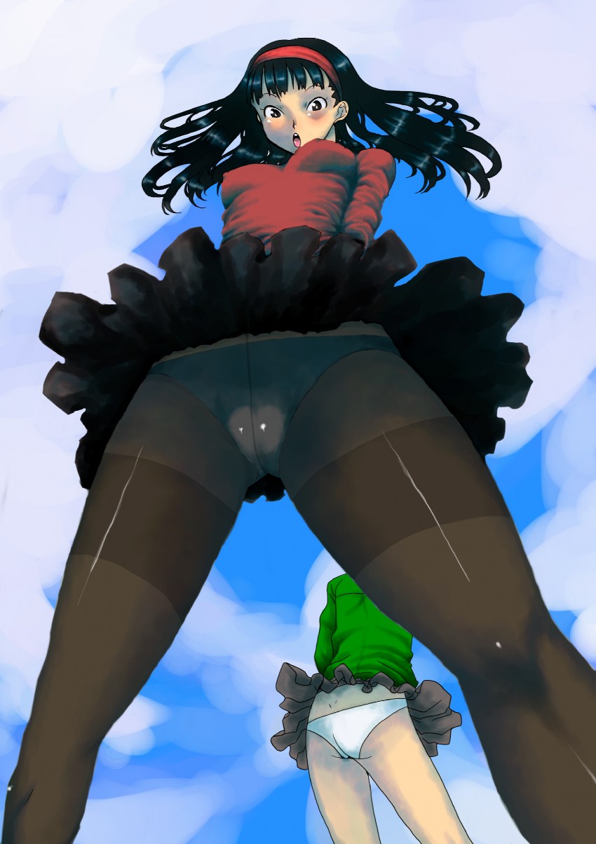satonaka chie and amagi yukiko (persona and 1 more) drawn by katana_(life_is_beautiful)