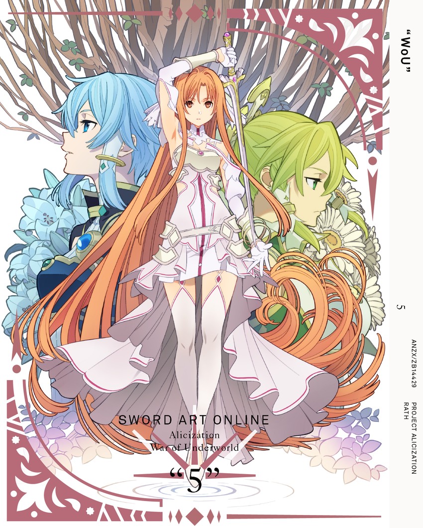 asuna, sinon, and leafa (sword art online and 2 more) drawn by adachi_shingo