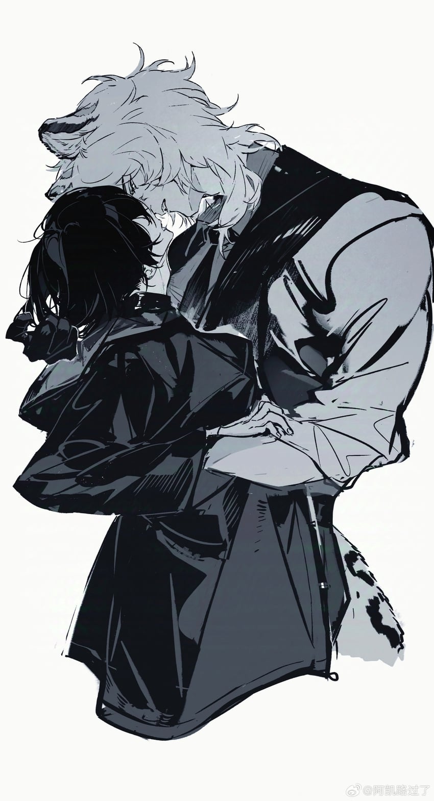 doctor, male doctor, and silverash (arknights) drawn by akai_999