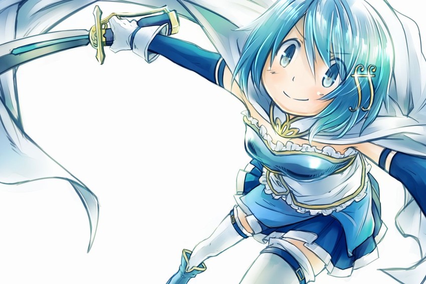 miki sayaka (mahou shoujo madoka magica and 1 more) drawn by trash_box