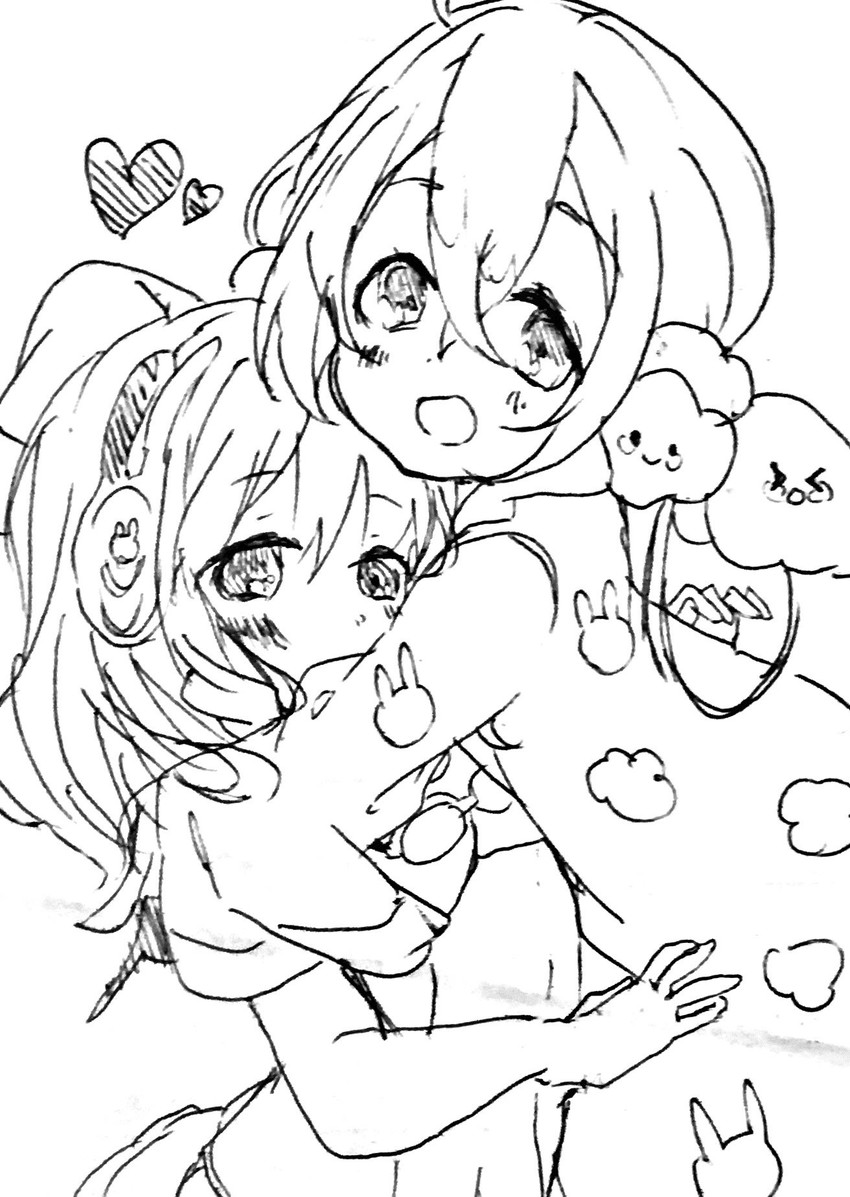 swim swim and nemurin (mahou shoujo ikusei keikaku and 1 more) drawn by micro_(micronm)