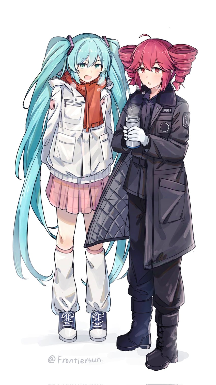 hatsune miku and kasane teto (vocaloid and 1 more) drawn by frontiersun