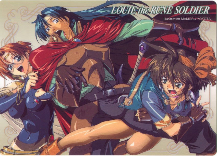louie, merrill, and ila (mahou senshi louie) drawn by yokota_mamoru