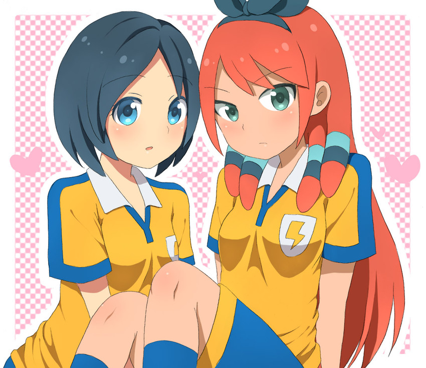 sorano aoi and seto midori (inazuma eleven and 1 more) drawn by jenny_(je2live)