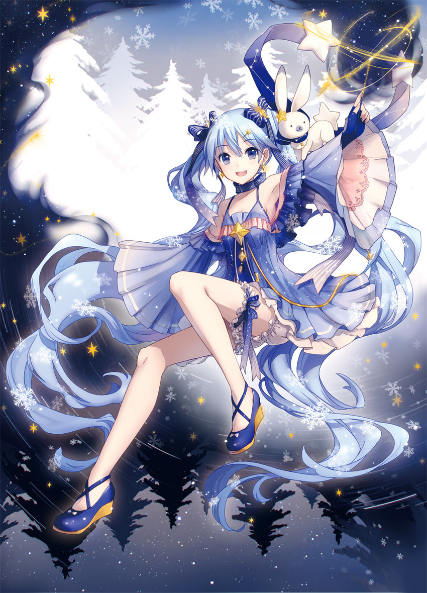 hatsune miku, yuki miku, and rabbit yukine (vocaloid) drawn by ixima