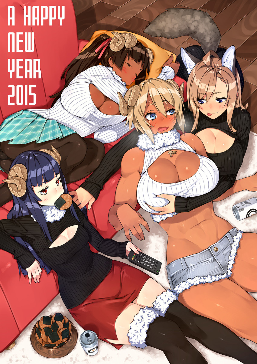 sela, ursula, flat-chested girl, and brown-haired girl (original) drawn by 23_(real_xxiii)