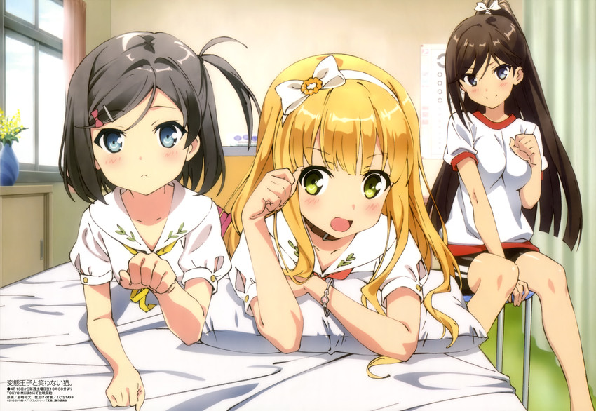 tsutsukakushi tsukiko, azuki azusa, and tsutsukakushi tsukushi (megami magazine and 1 more) drawn by tarou2
