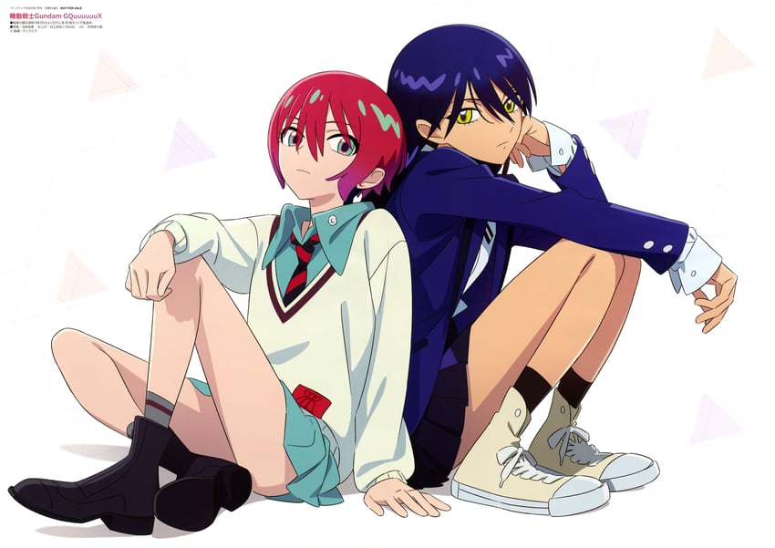 amate yuzuriha and nyaan (gundam and 1 more) drawn by ikeda_yumi and inoue_akiko_(artist)
