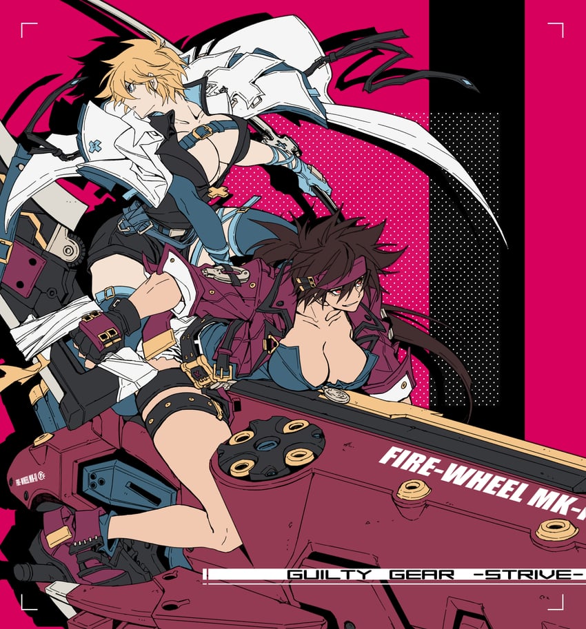 sol badguy, ky kiske, kyko, and sol badgal (guilty gear and 1 more) drawn by dong_hole