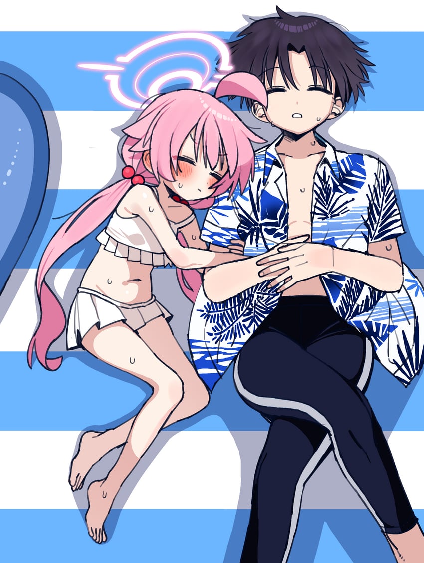 sensei and hoshino (blue archive) drawn by je_o_mo