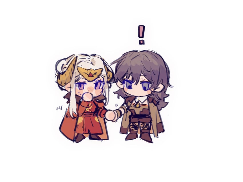 female byleth and edelgard von hresvelg (fire emblem and 1 more) drawn by lingyi