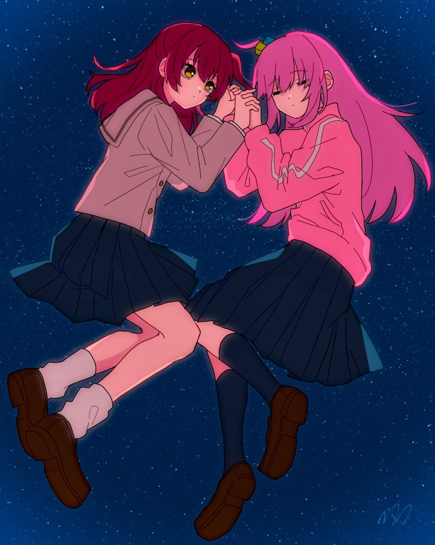 gotoh hitori and kita ikuyo (bocchi the rock!) drawn by rochi_dayo