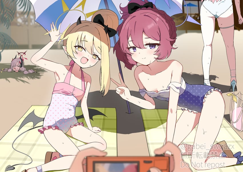 iroha, satsuki, makoto, and ibuki (blue archive) drawn by mochini