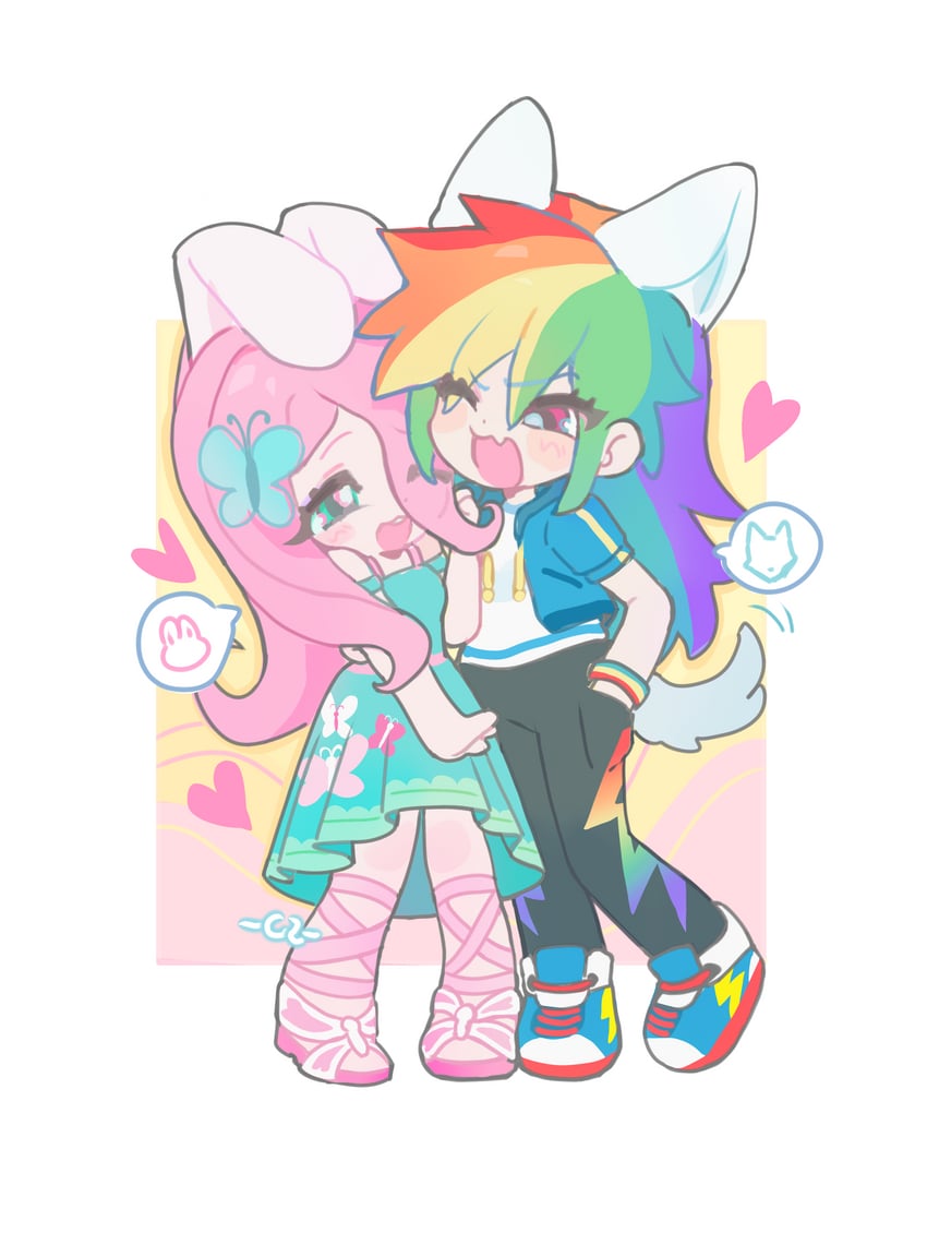fluttershy and rainbow dash (my little pony and 2 more) drawn by chengzi82020