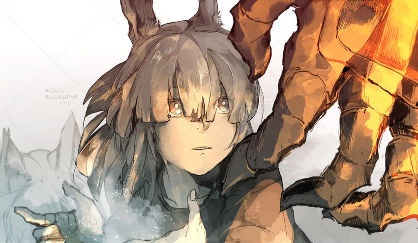 frostnova and patriot (arknights) drawn by rokunose