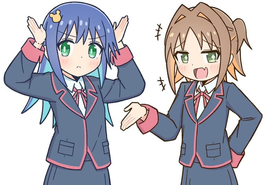 oka asahi and tenkawa nayuta (blue archive and 1 more) drawn by sakataro760