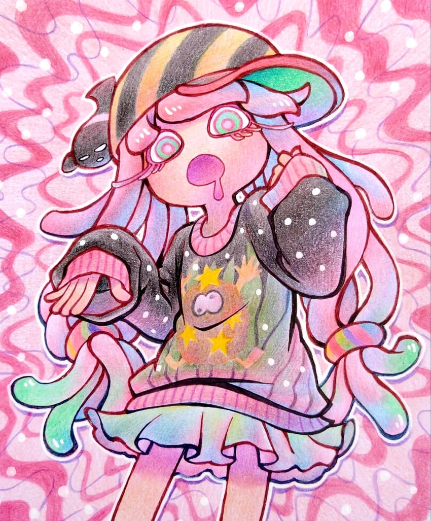 harmony and harmony's clownfish (splatoon and 1 more) drawn by co_ma_tsu_na