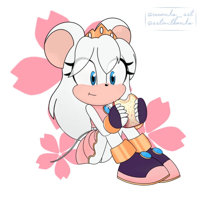 sonic the hedgehog and chloe the mouse (original and 1 more) drawn by artwithmiko