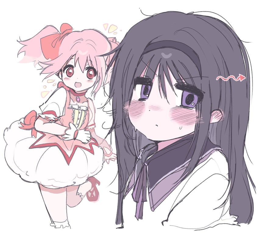 akemi homura and kaname madoka (mahou shoujo madoka magica) drawn by kerimka31328031