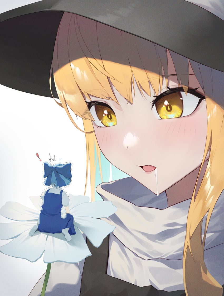 kirisame marisa and cirno (touhou) drawn by toriare_(lyyj0nzq5zhzanl)