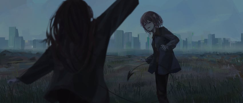 yoshida yuuko and chiyoda momo (machikado mazoku) drawn by mayoo03