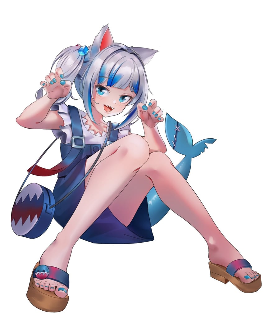 gawr gura (hololive and 1 more) drawn by mebin