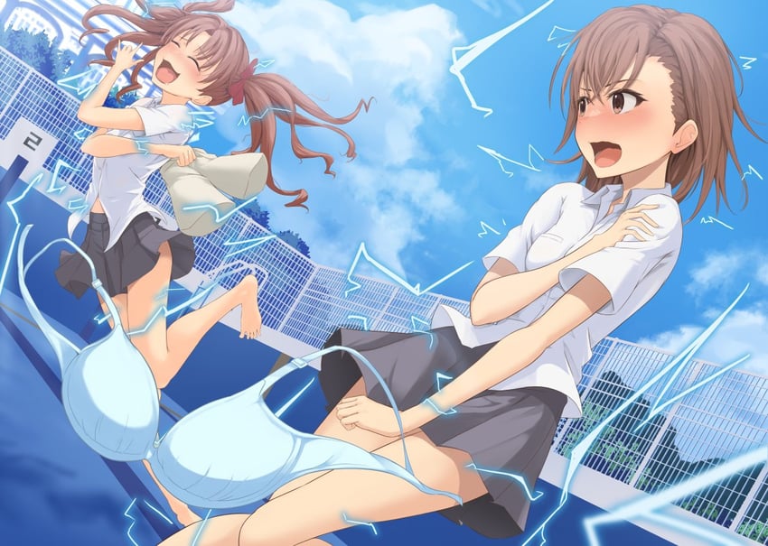 misaka mikoto and shirai kuroko (toaru majutsu no index and 1 more) drawn by k3rd