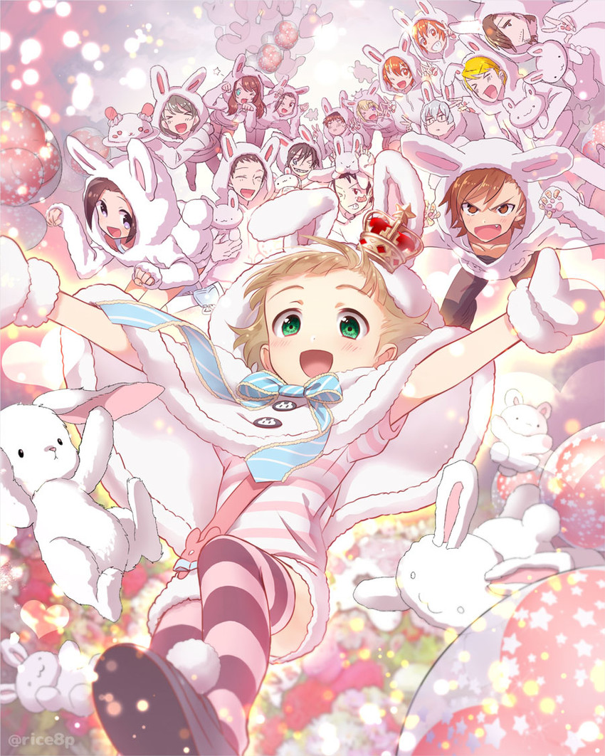 mizushima saki, himeno kanon, pierre bichelberger, shingen seiji, maita rui, and 10 more (idolmaster and 1 more) drawn by rice_(rice8p)