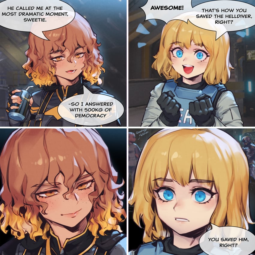 helldiver, seaf soldier, and eagle 1 (helldivers) drawn by phantom_ix_row