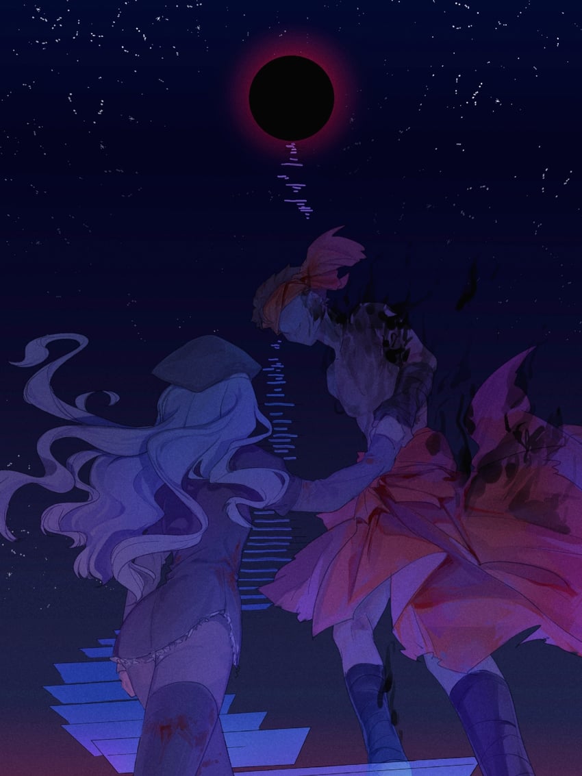 caren hortensia and angra mainyu (fate and 1 more) drawn by baaji